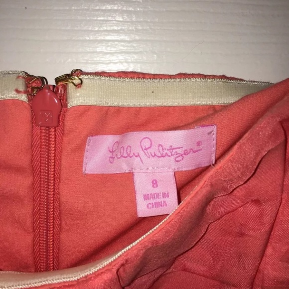 NWT LILLY PULITZER Ginger Orange Strapless Dress 8 - Picture 6 of 7